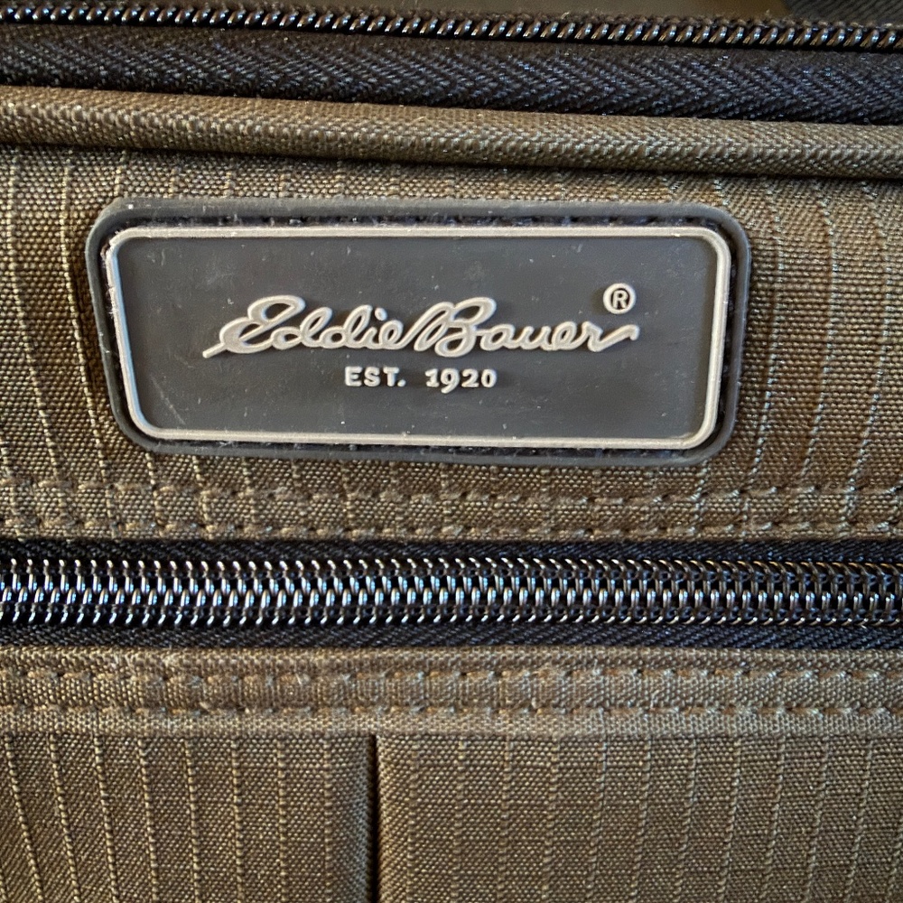 Eddie Bauer Canvas Travel Bag Carry-on Bag Duffel Bag Olive Green - Picture 2 of 15